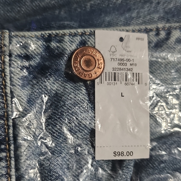 GAP Horseshoe Light Blue Denim Overalls NIB! - Picture 2 of 5